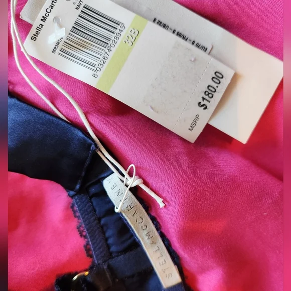 Stella McCartney Gigi Giggling Underwire Bra Navy 32B NWT - Picture 6 of 14